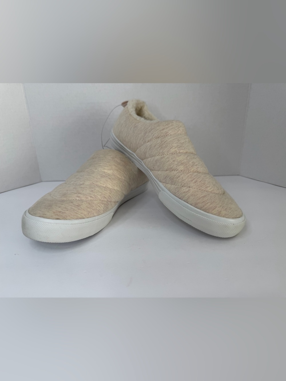 Hurley Lined Slip On Shoes Size 9 Natural Sherpa Cozy Casual Sneakers